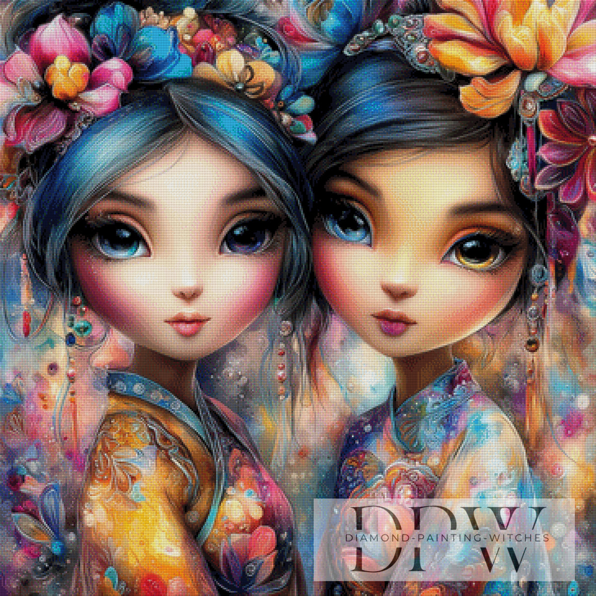 Floral Sisters by CleoDora with 380 colors