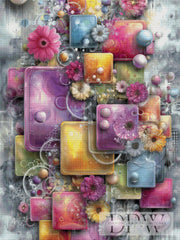 Blossoms in color squares by CleoDora with 300 colors