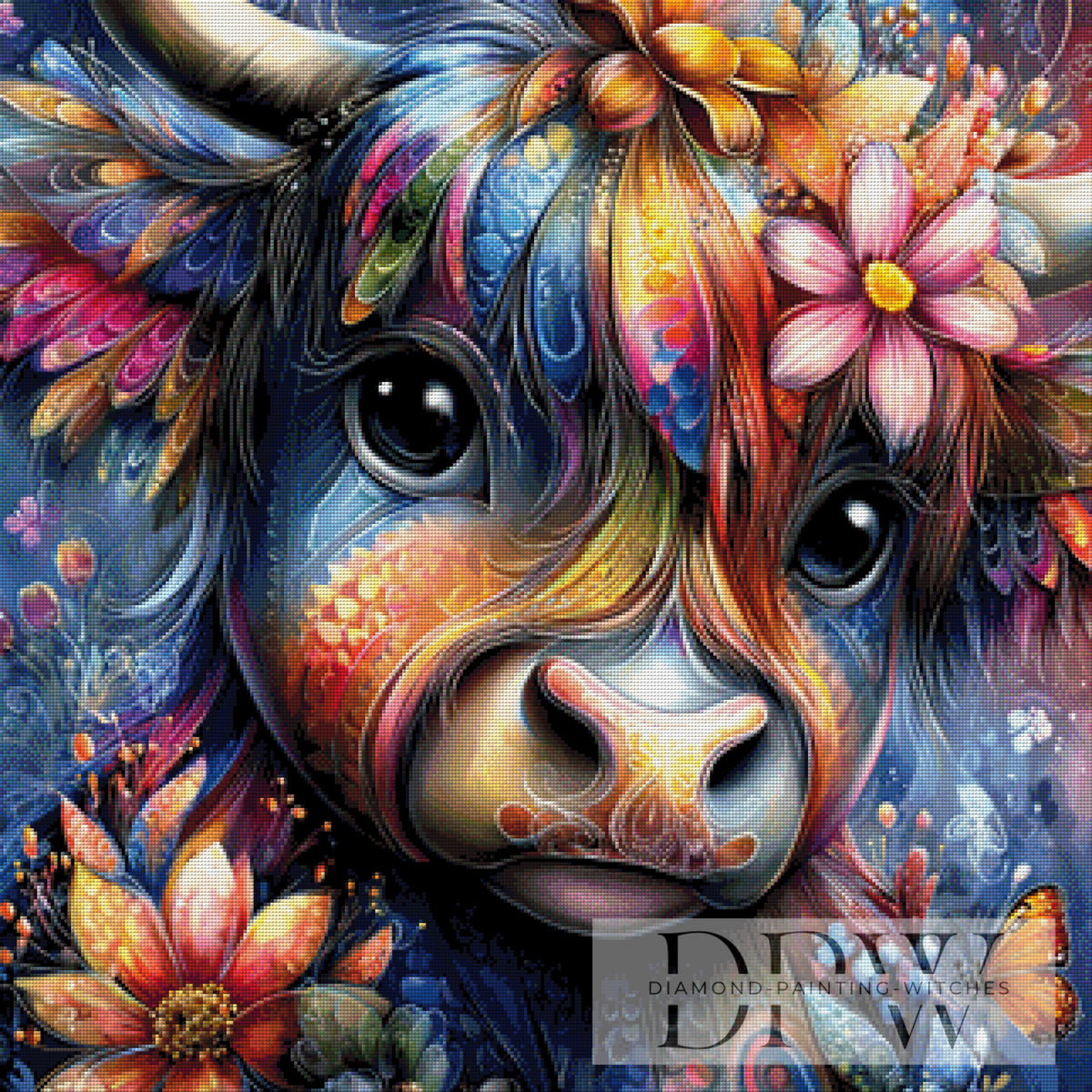 Colorful sweet cow by theA.art with 350 colors