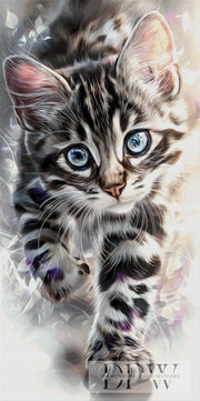 Kitten in the Light by ellufija with 150 colors