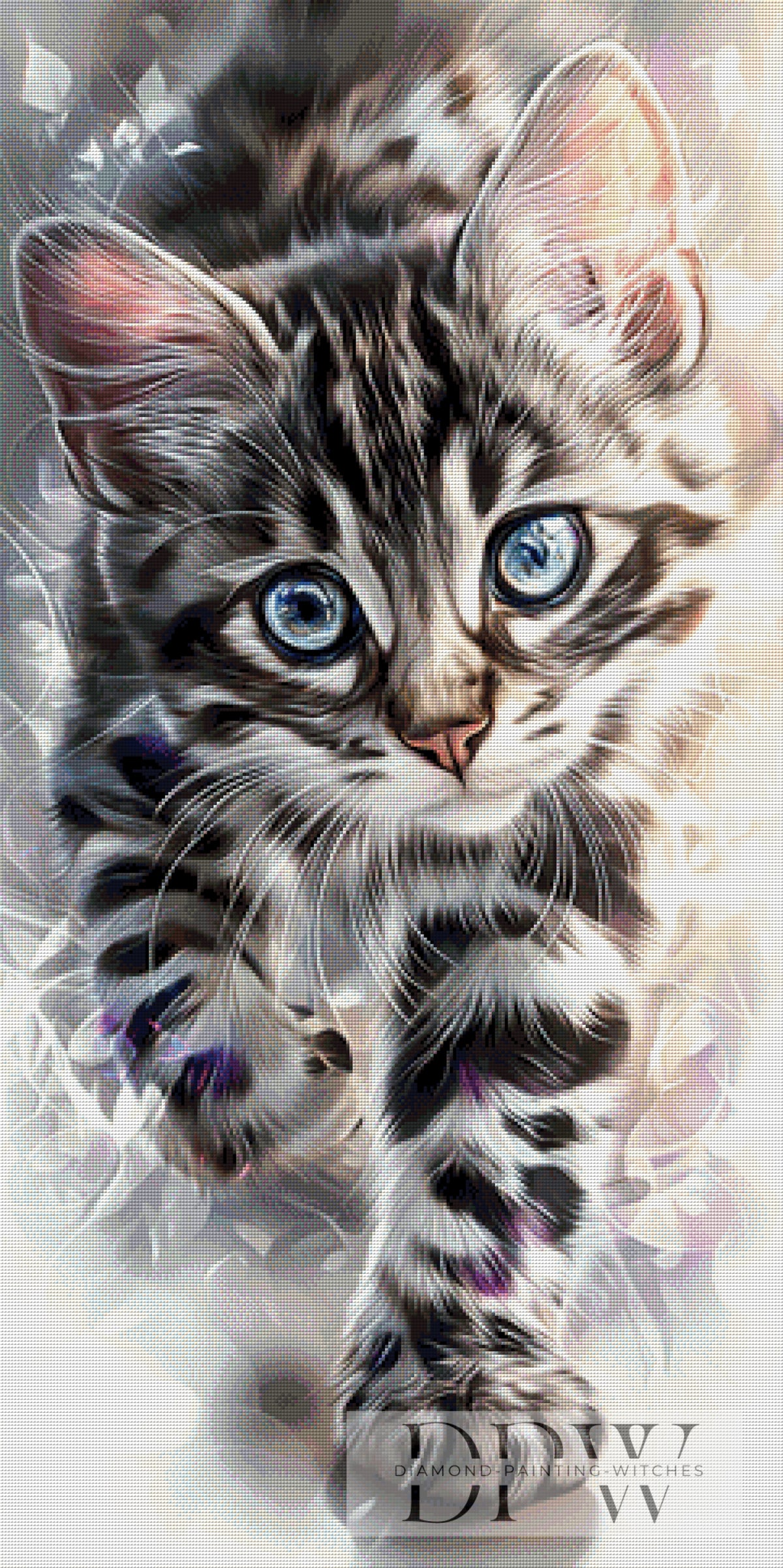 ellufija作「光の中の子猫」、150色使用