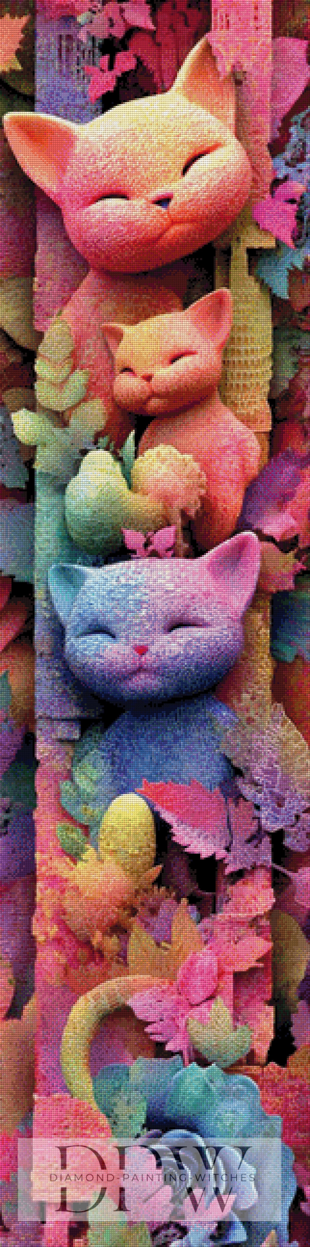 Regenbogenkatzen by Elly_A.I. mit 350 Farben