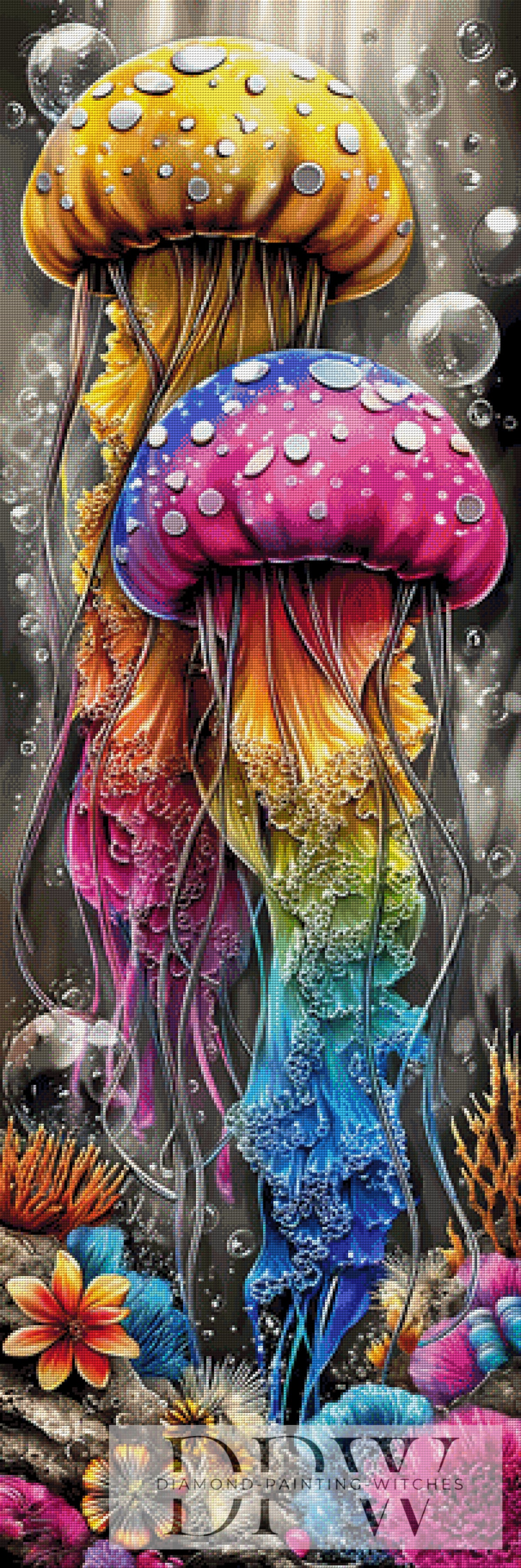 Rainbow Jellyfish by theA.art with 390 colors