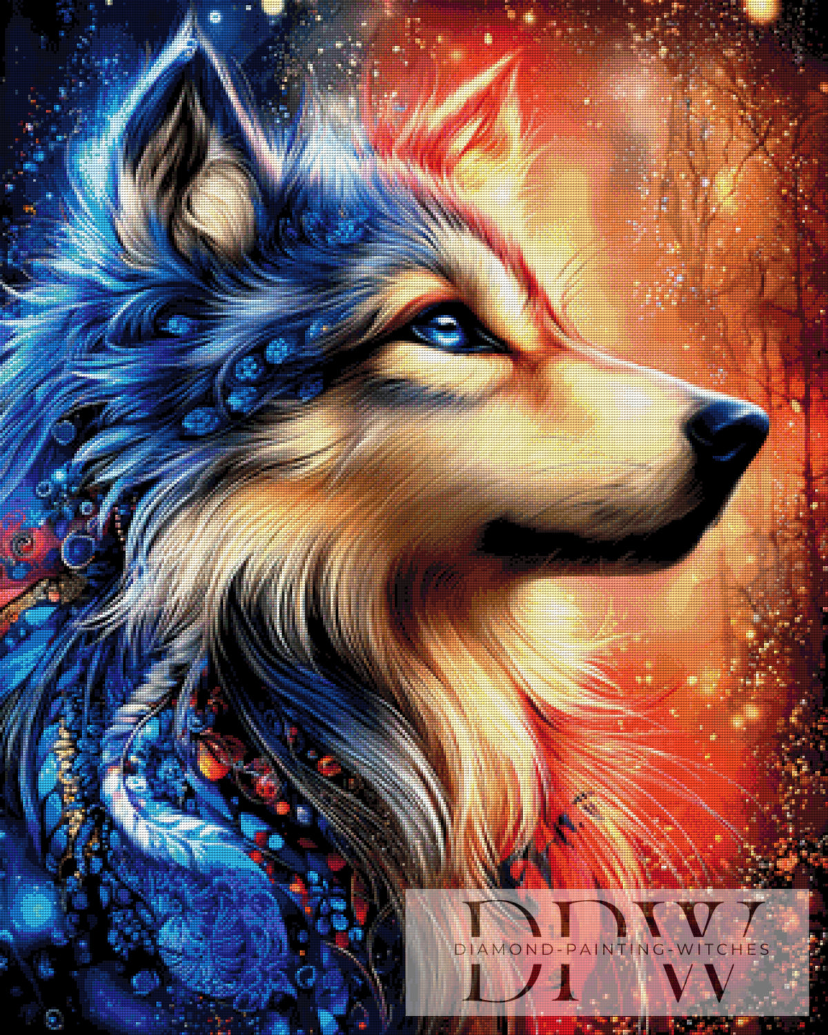 Blue Wolf by theA.art with 270 colors