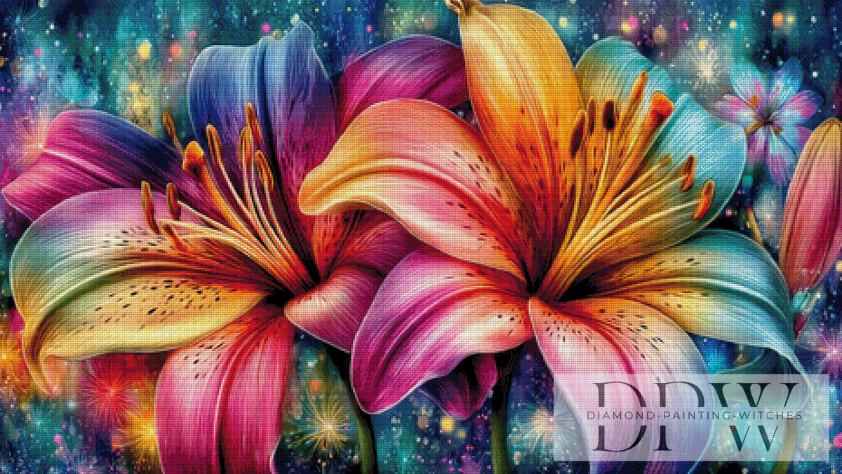 Farbige Lilienbombe by theA.art mit 380 Farben