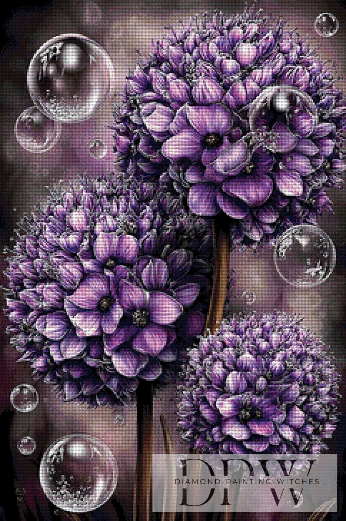 Soap bubbles allium by theA.art with 100 colors