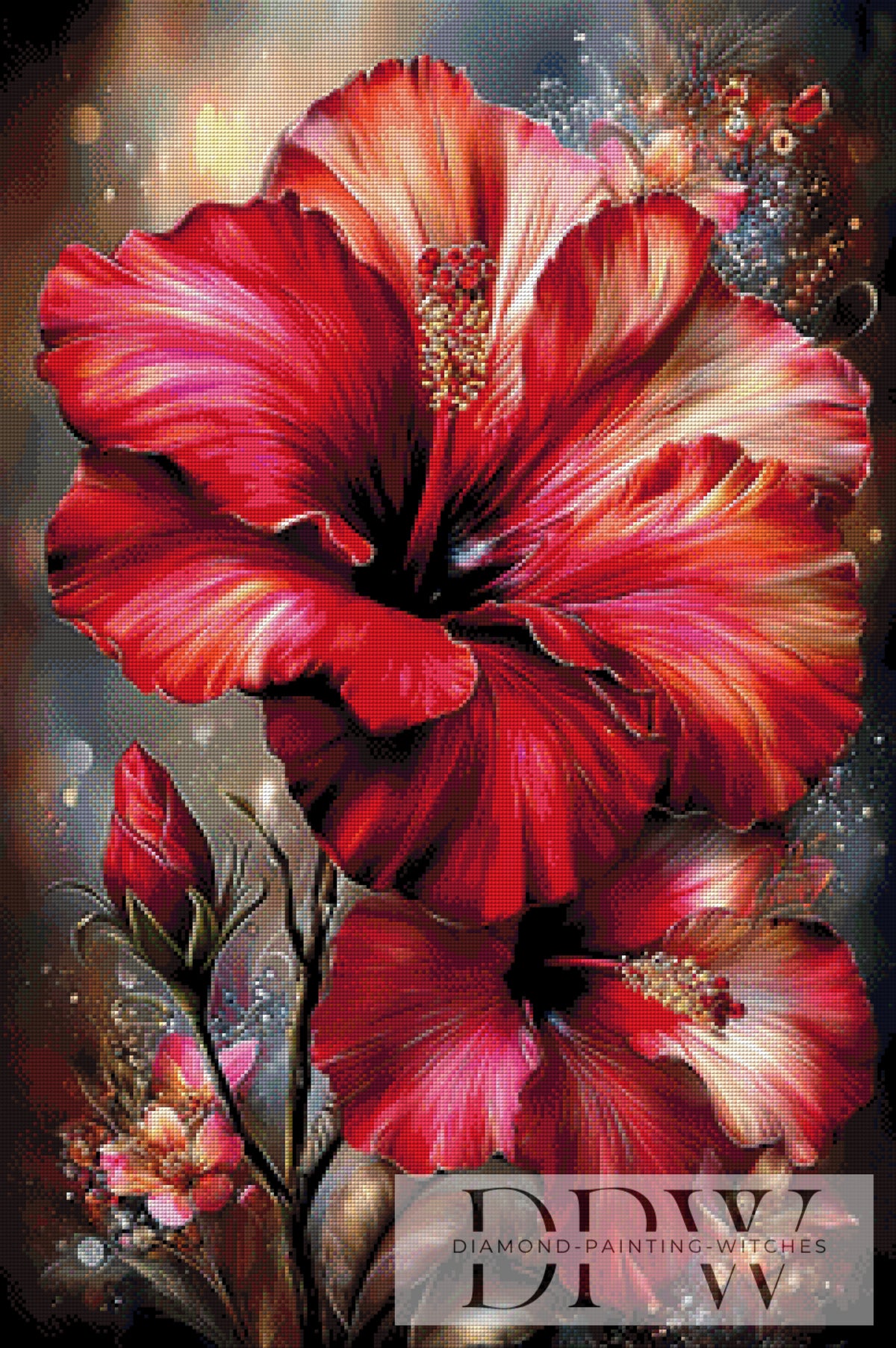 Red Hibiscus by theA.art with 240 colors
