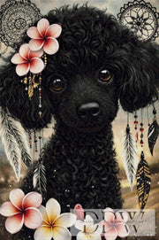 Poodle with Dreamcatcher I by theA.art with 180 colors
