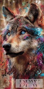 Wolf in a Color Rush by ellufija with 300 colors