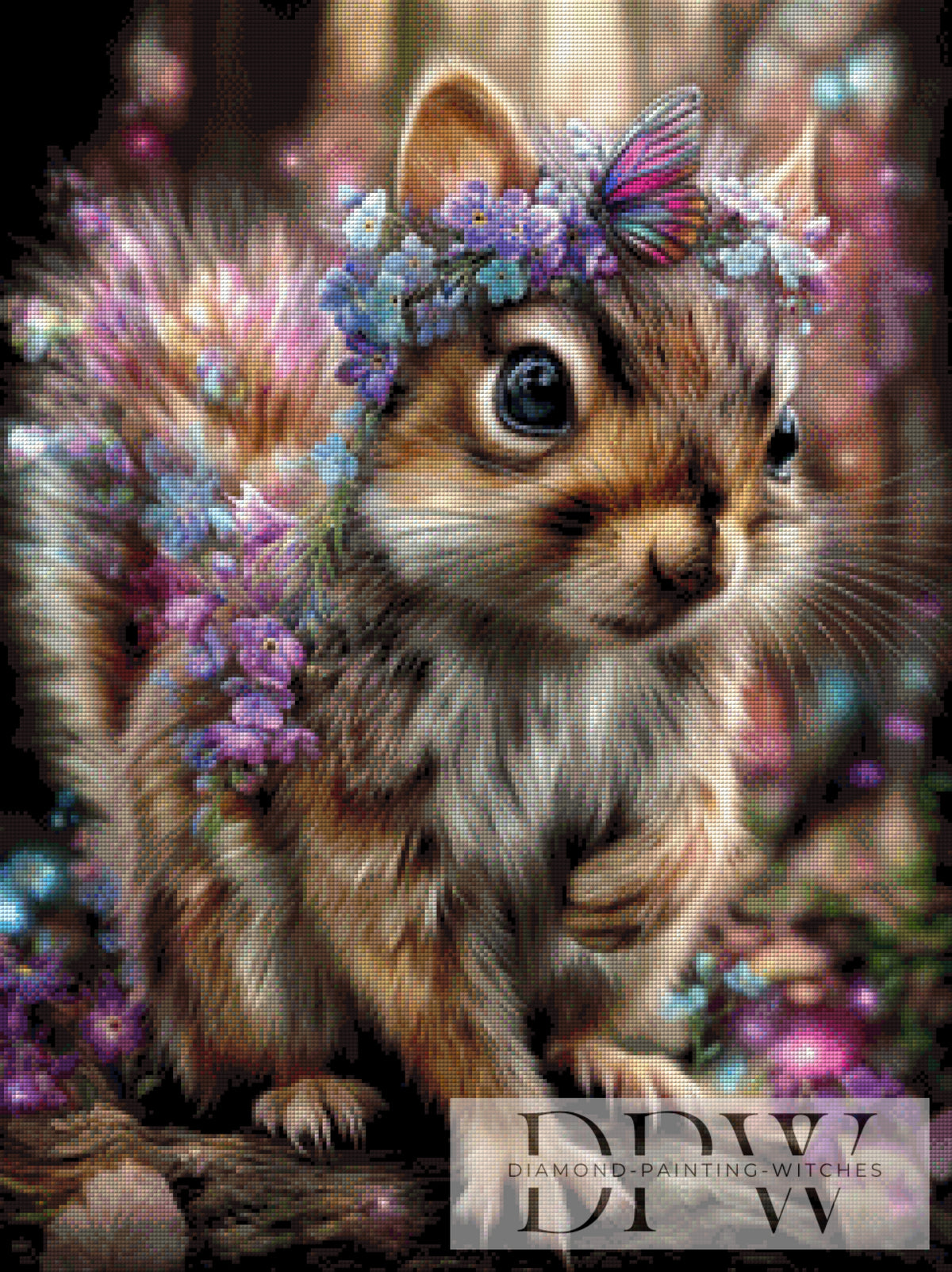 Squirrel in Spring by CleoDora with 220 colors
