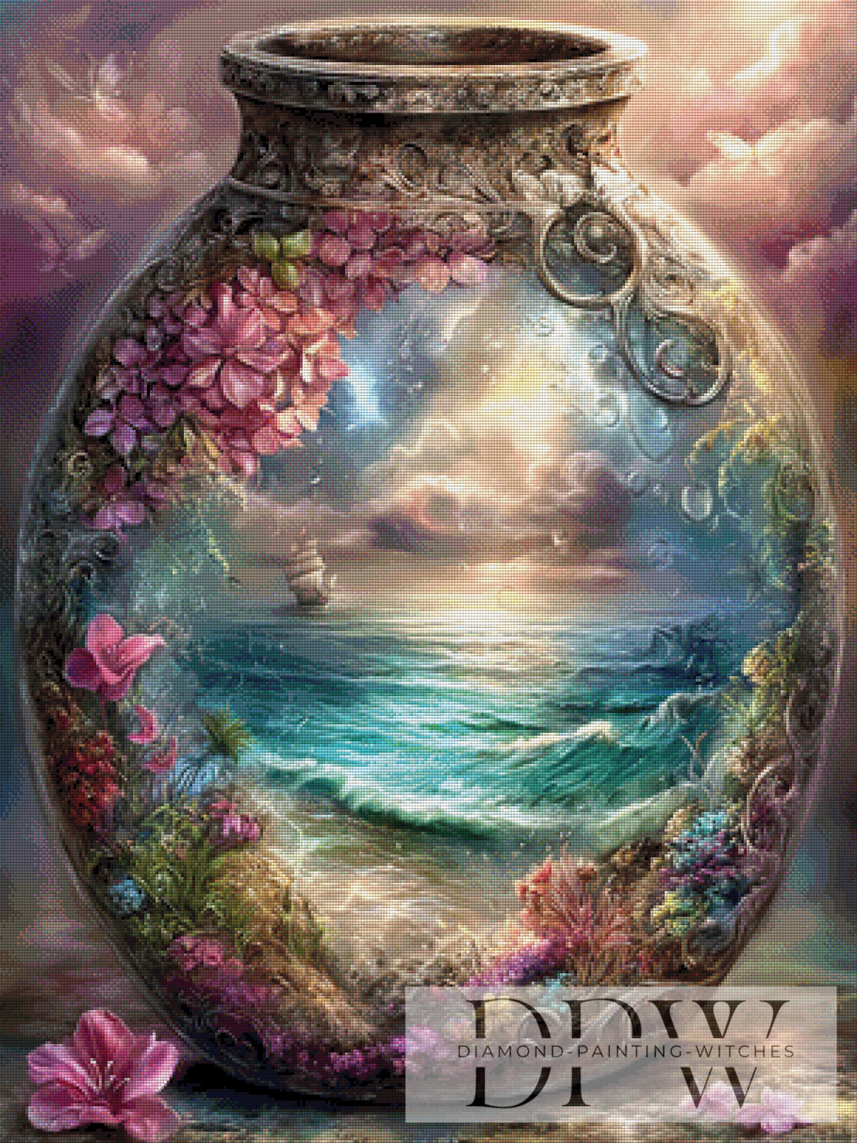 Blossom Vase of the Sea by Elly_A.I. with 290 colors