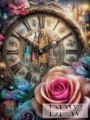 Rose Clock by Elly_A.I with 340 colors