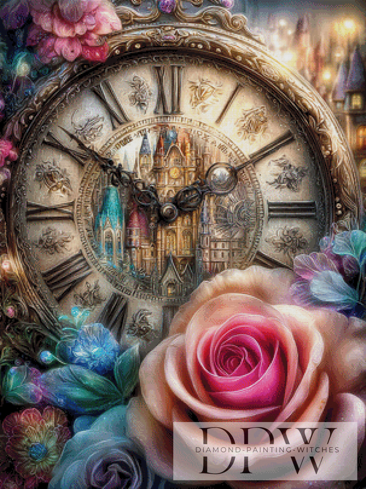 Rose Clock by Elly_A.I with 340 colors