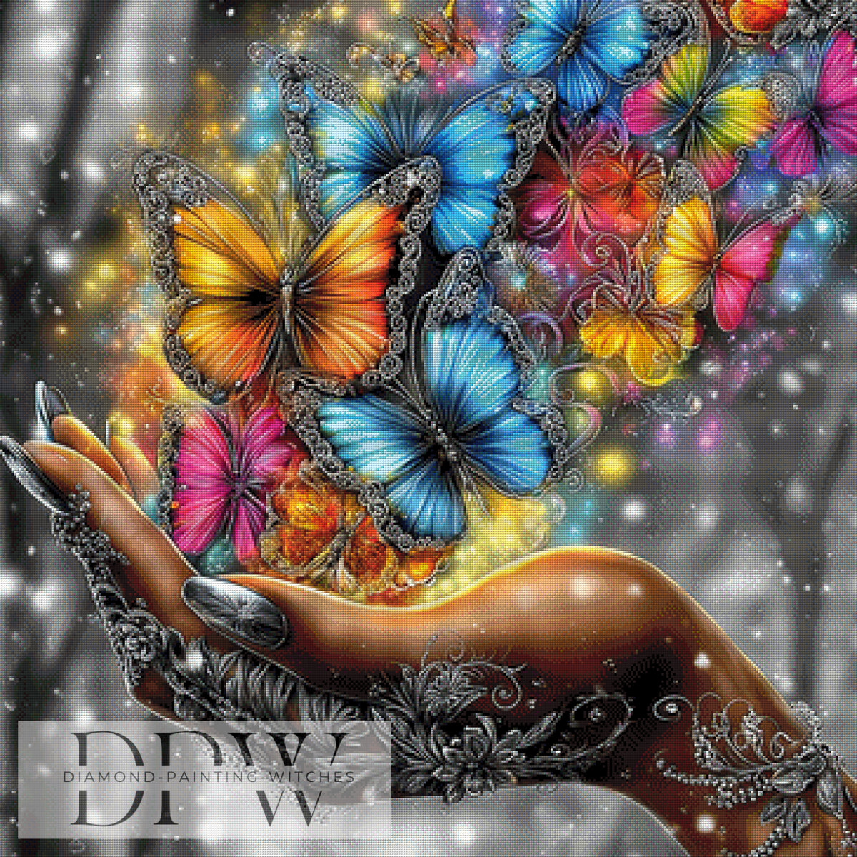 Butterfly hand by theA.art with 390 colors