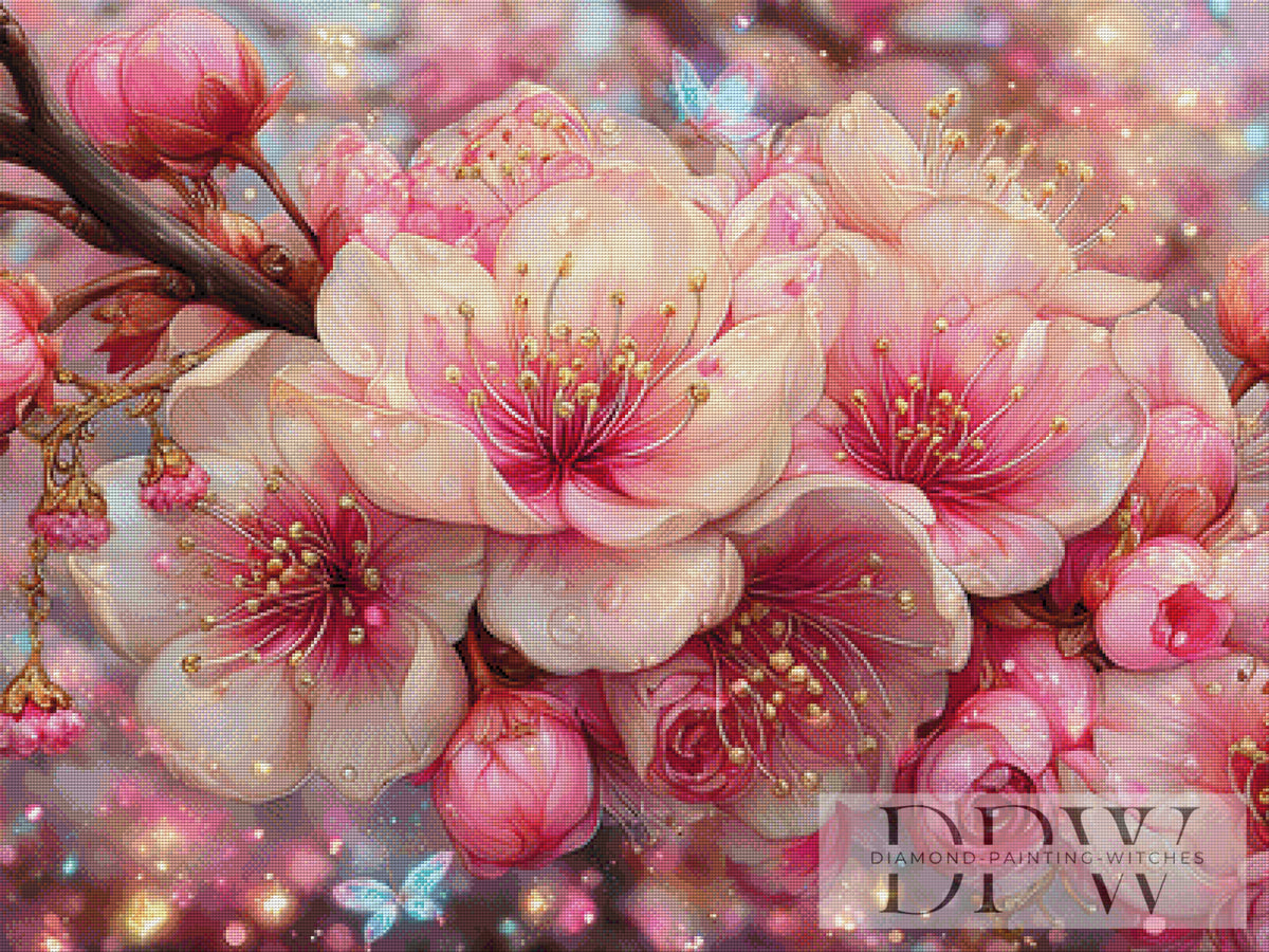 Cherry Blossoms by Lisa Morgan with 240 colors