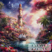 Tower City by the Sea by ellufija with 360 colors