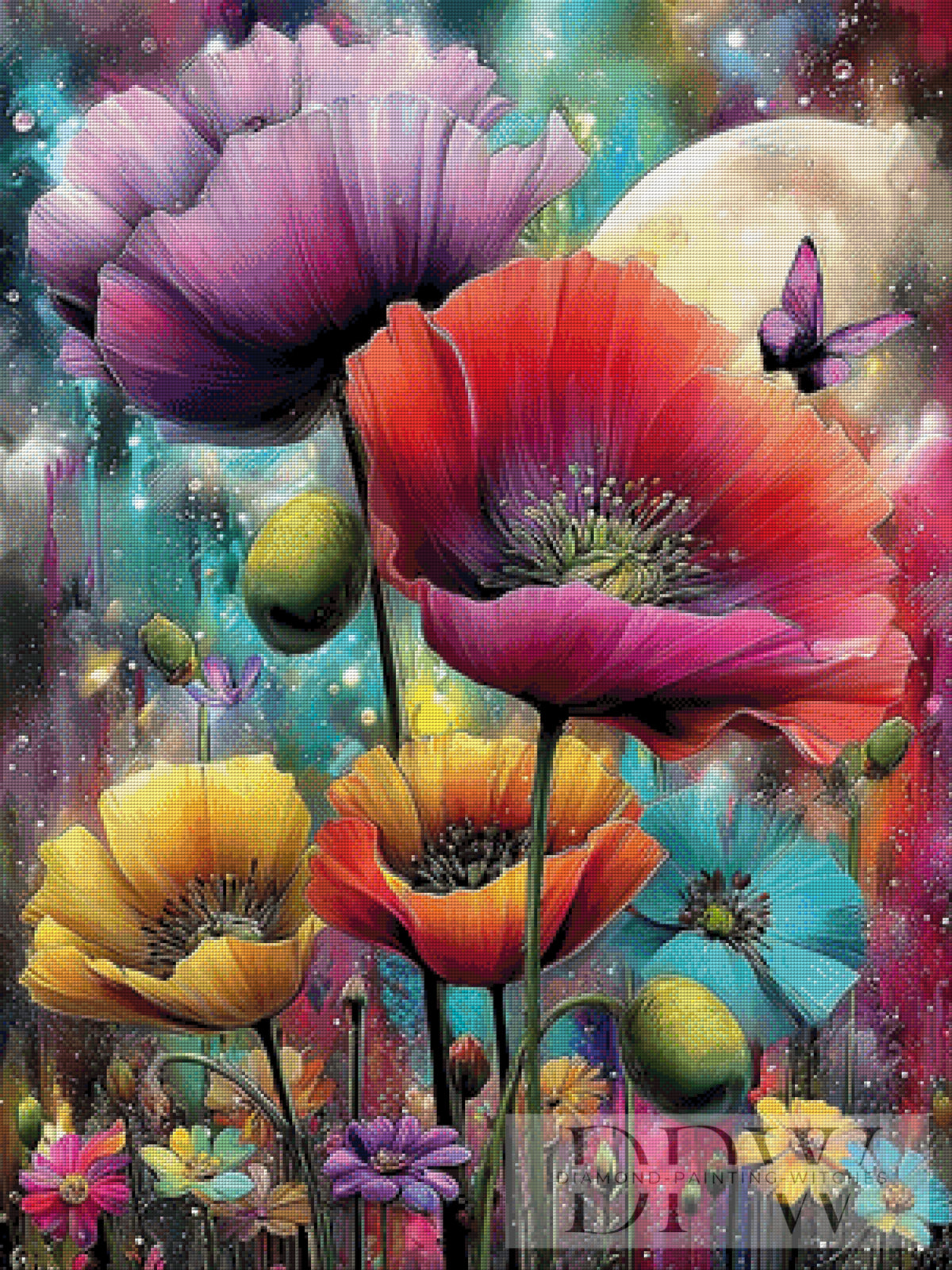 Colorful Blossoms by CleoDora with 370 colors