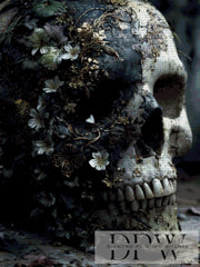 100色のQNによるBlack & White Skull
