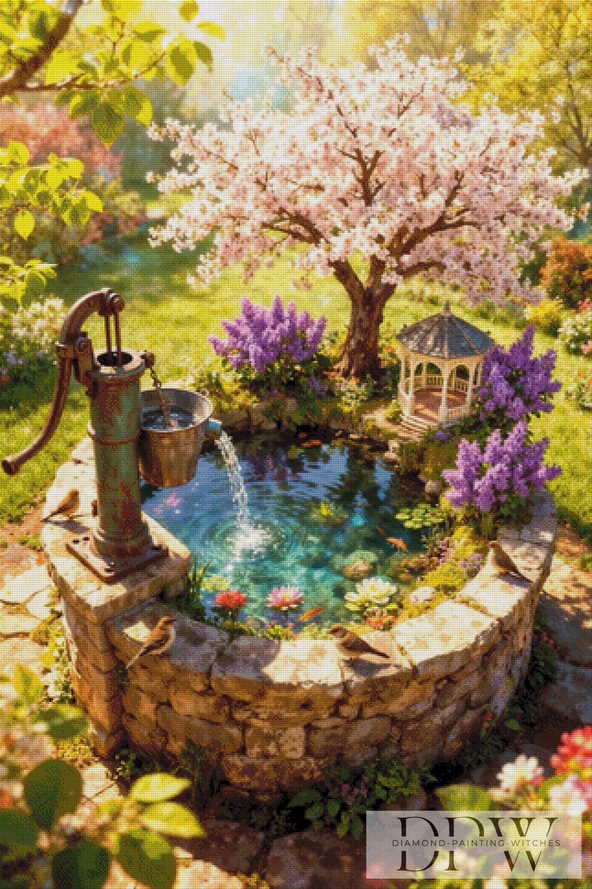 Pixxel Picsによる「Spring garden」、300色使用