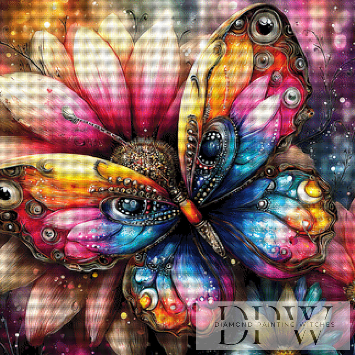 Rainbow Flatterli by theA.art with 350 colors