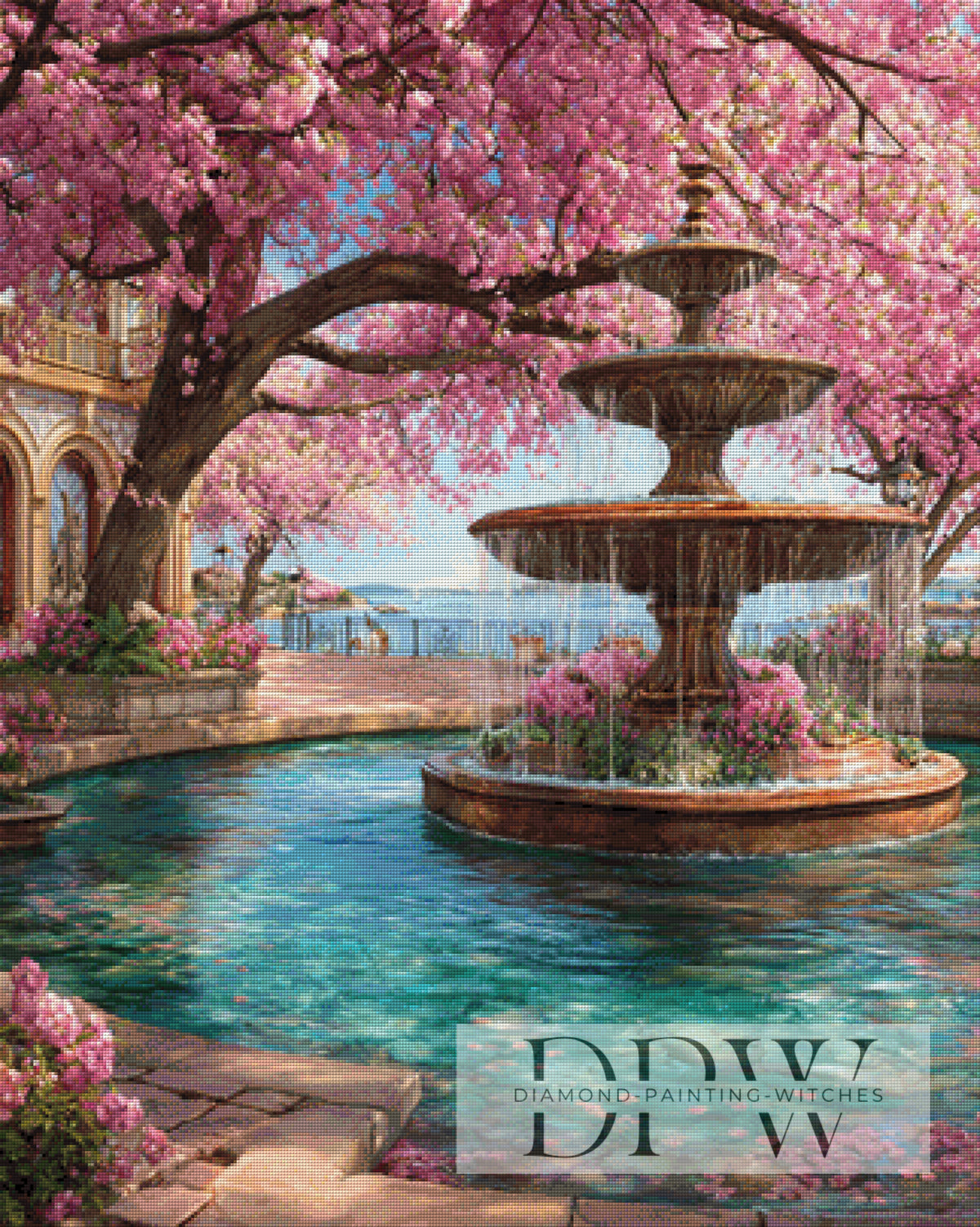 Der Brunnen unter den Blüten by Elly_A.I mit 300 Farben