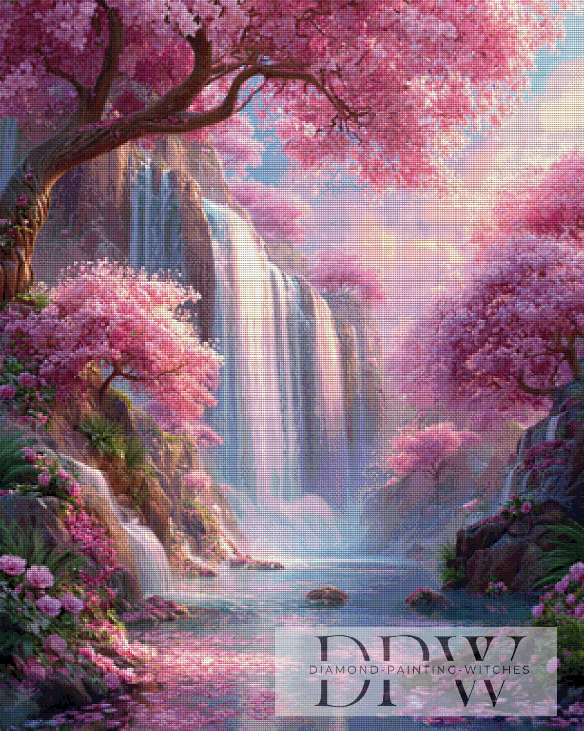 Waterfalls of the Blossom Valley by Elly_A.I with 230 colors