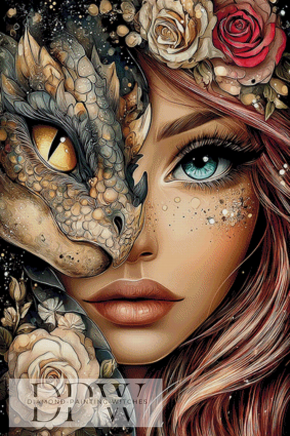 Dragon's Blood and Rose by theA.art with 220 colors