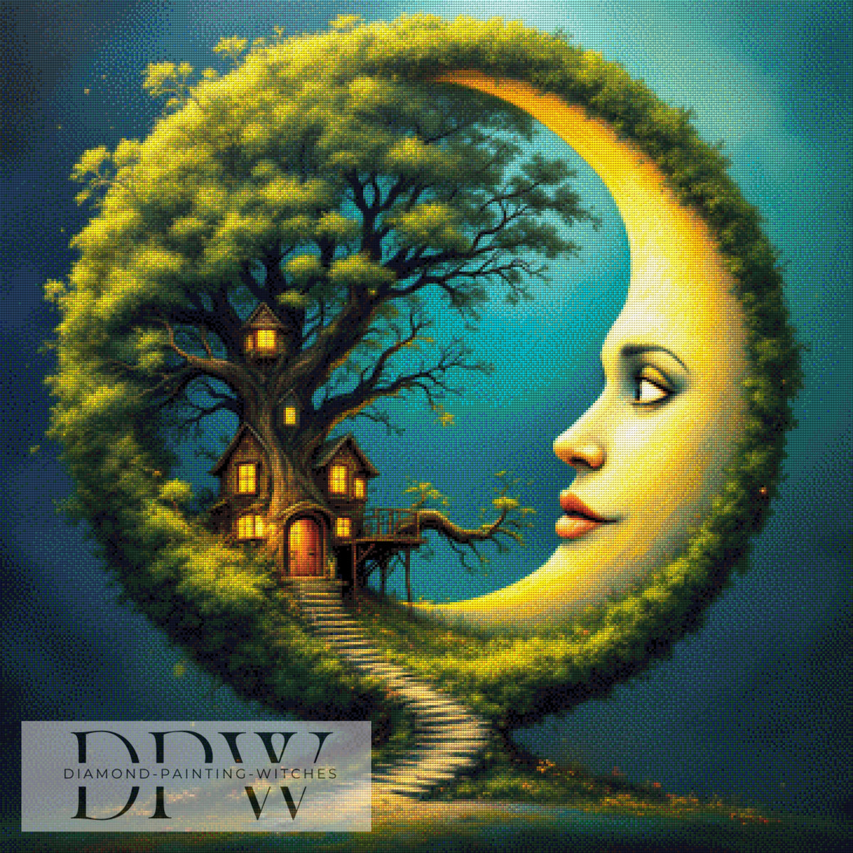 Blue Witch by Artifey, 70x90cm with 110 colors DPW-417
