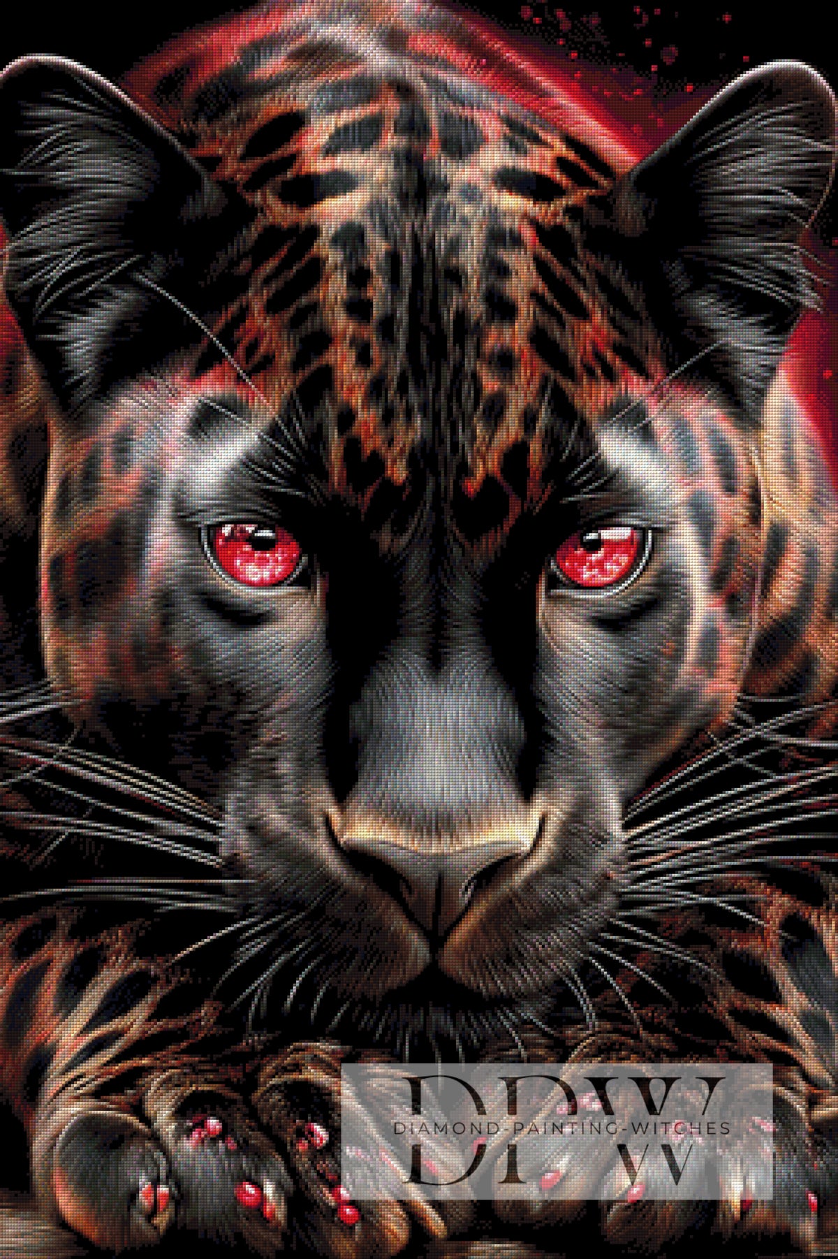 Red eye Panther by theA.art with 180 colors