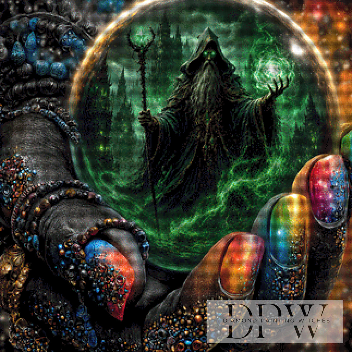 The Wizard in the Sphere by theA.art with 265 colors