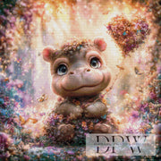 Little female hippo by ellufija with 230 colors
