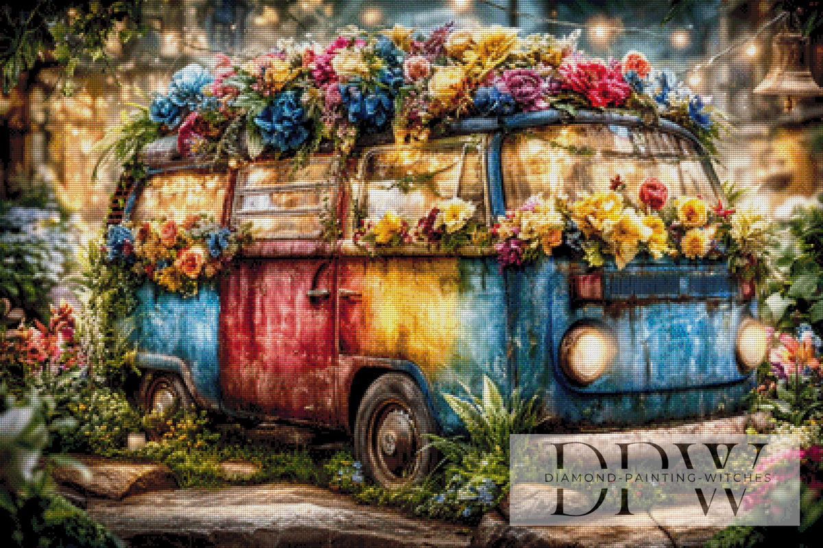Hippie van by ellufija with 350 colors
