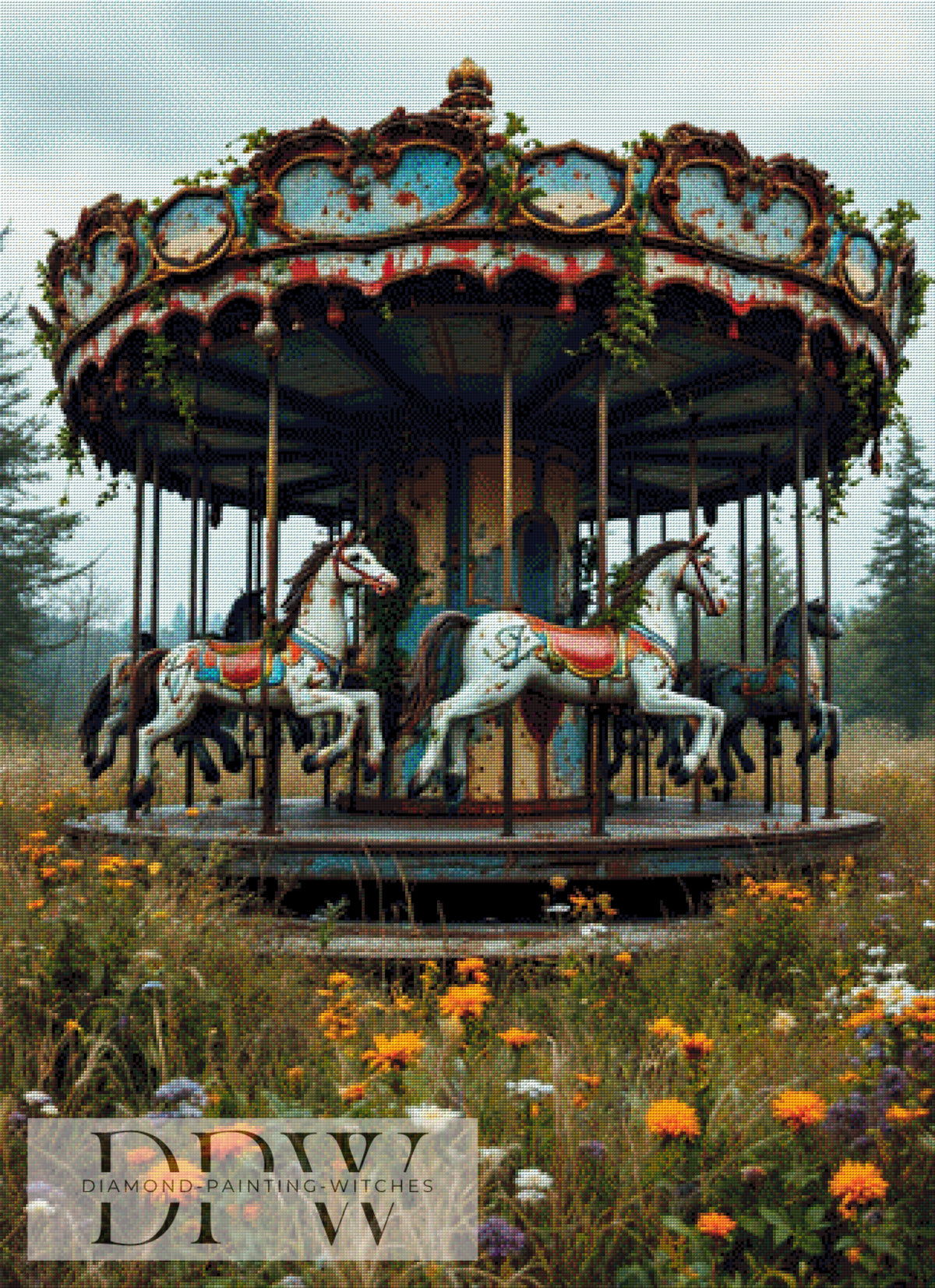 Karussell im Grünen by QN , mit 230 Farben