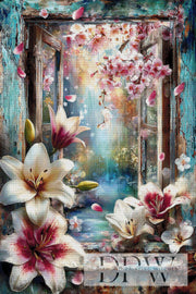 Blossoms at the Window by ellufija with 320 colors
