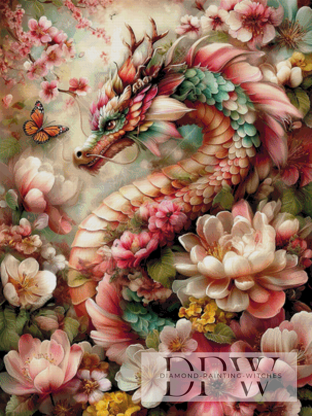 CleoDora作「Blütendrache」、250色使用
