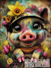 Spring Piglet by CleoDora with 270 colors