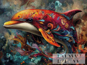 QNによる「Bunter Delfin」（カラフルなイルカ）、290色