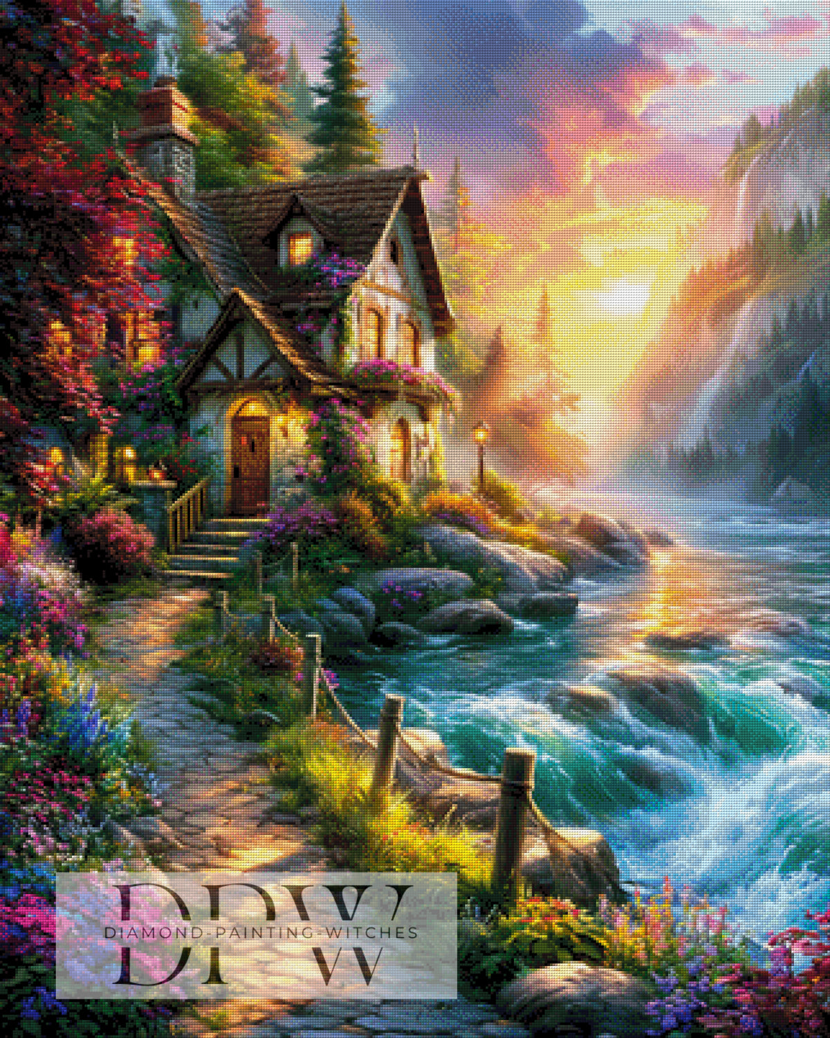 House by the River by Elly_A.I with 390 colors