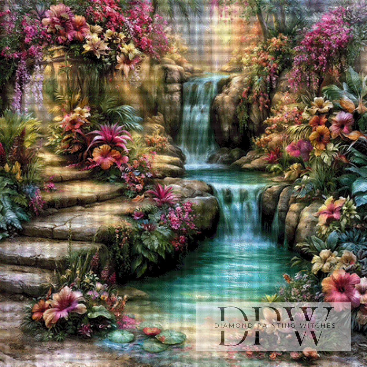 Wasserfall der Blüten by CreatiVart mit 340 Farben