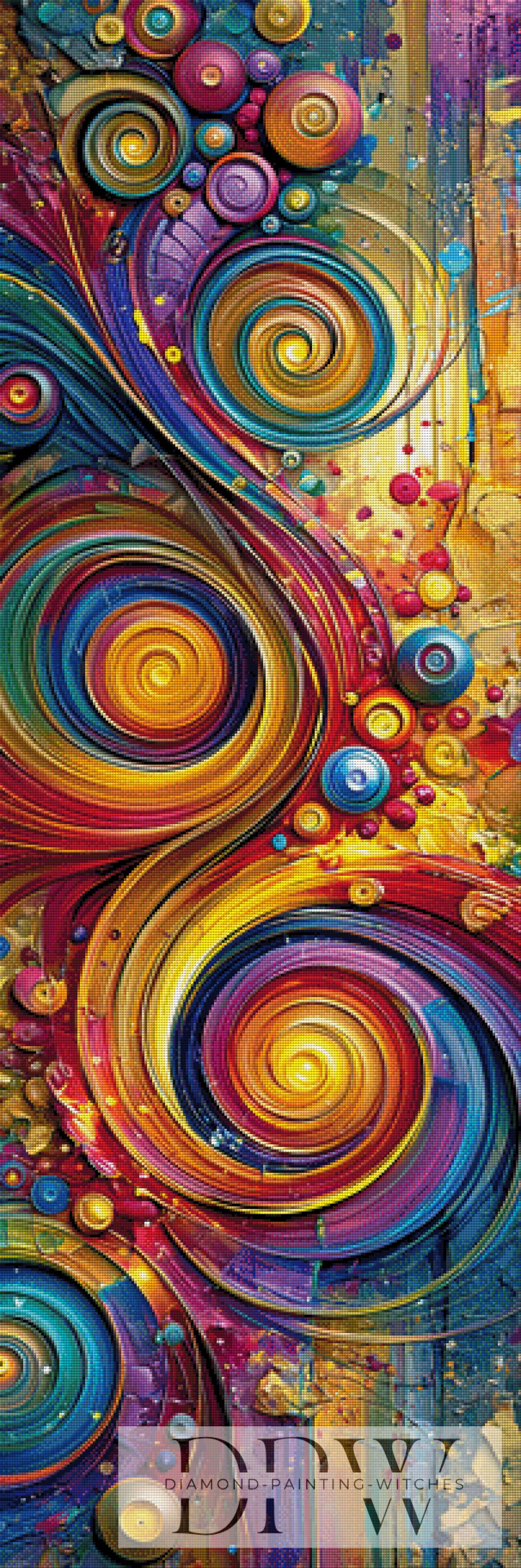Abstract Circles and Strings by Pixxel Pics mit 400 Farben