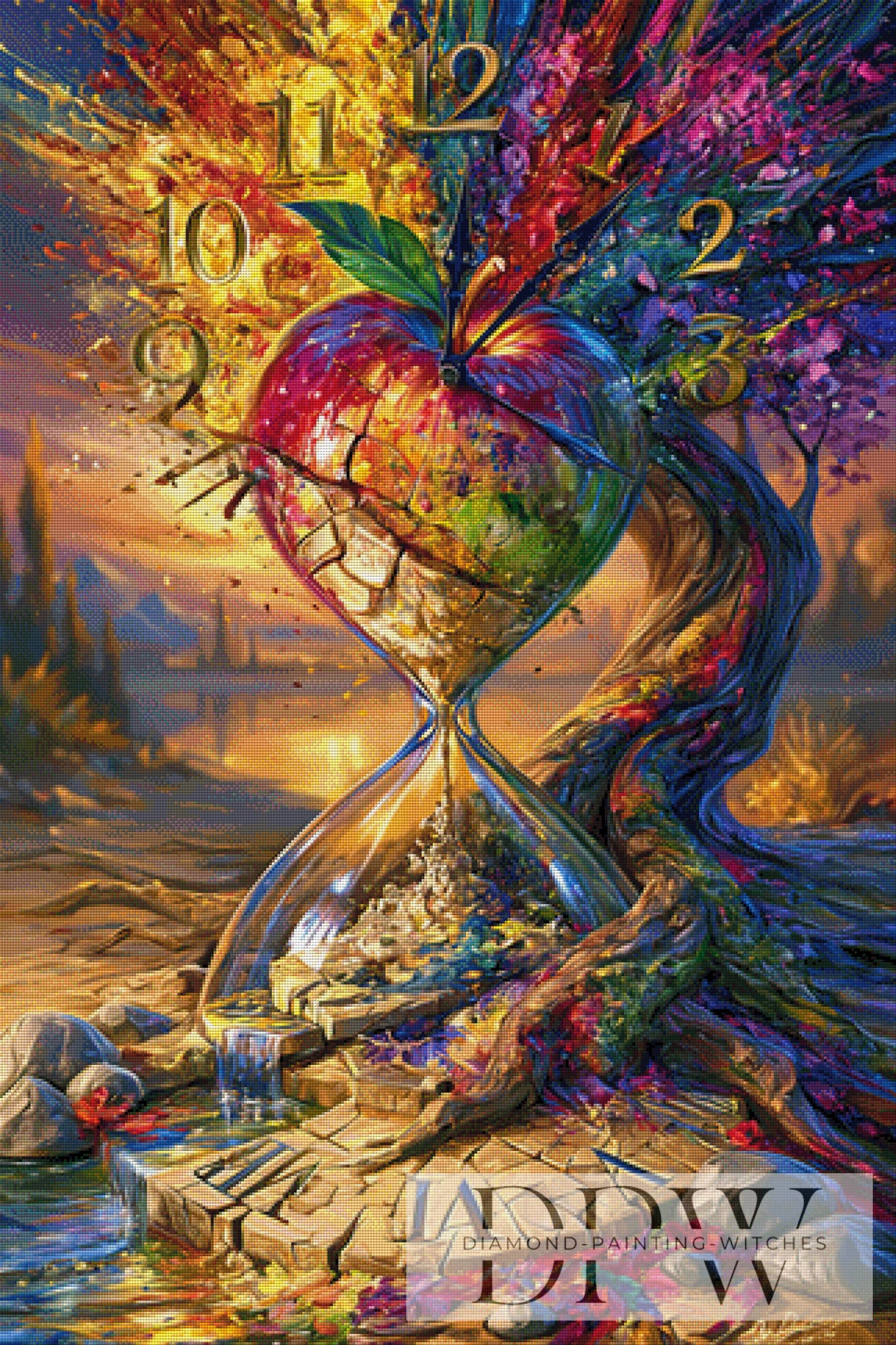 Pixxel PicsによるAbstract Hourglass（370色）