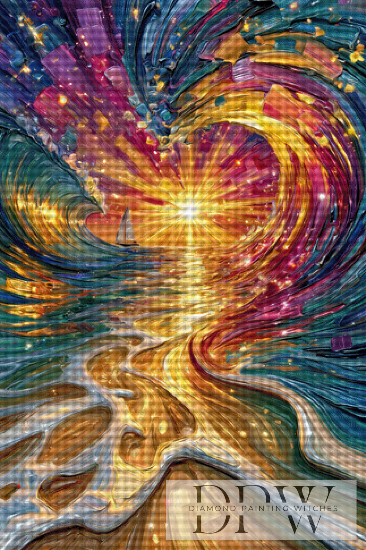 Abstract Waves by Pixxel Pics mit 350 Farben