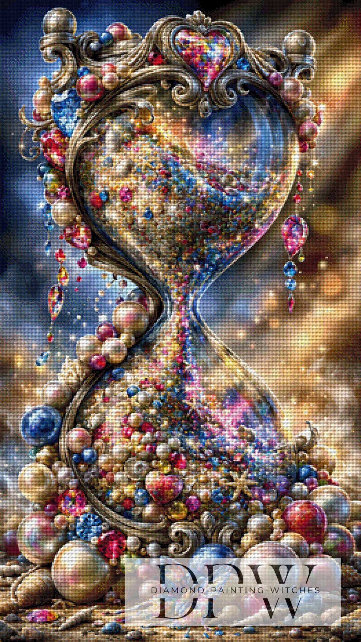 Bead Hourglass by CreatiVart with 350 colors
