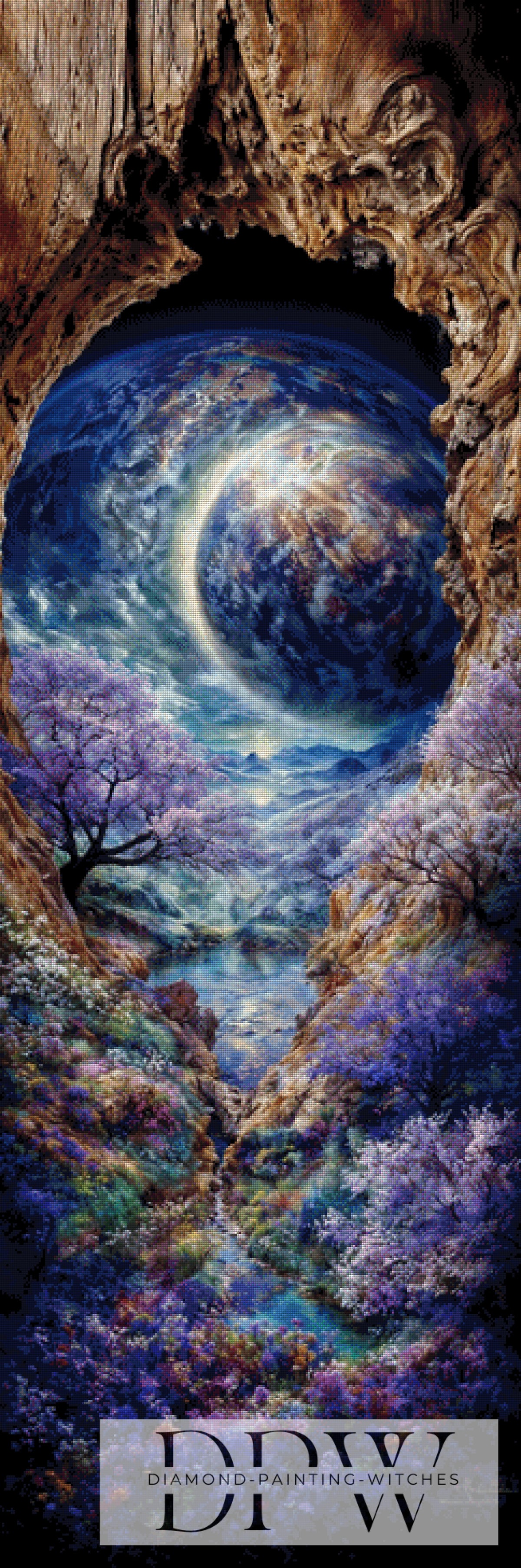 Pixxel Picsによる「Purple World in a hole」（210色）