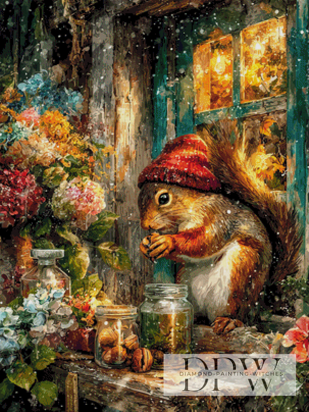 Winter Squirrel by CleoDora with 270 colors