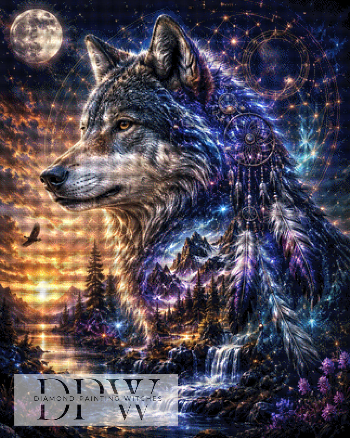 Sternzeichen Wolf (Fische) by Elly_A.I  mit 220 Farben