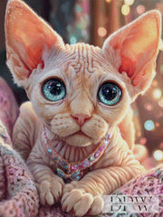 Sphynx cat by Lisa Morgan with 230 colors
