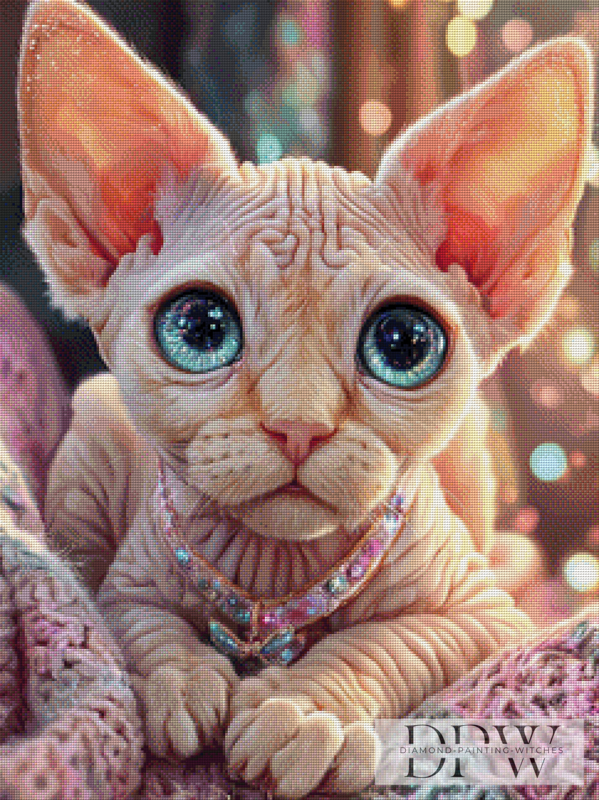 Sphynx cat by Lisa Morgan with 230 colors