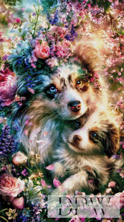 Dog happiness by ellufija with 400 colors