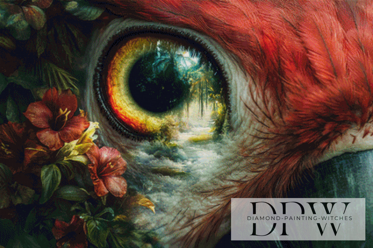 Gaze of the parrot by Pixxel Pics with 240 colors